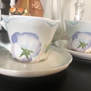 Tracy Porter Hand painted huge cups and saucers